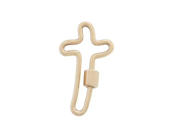Carabiner type cross pendant