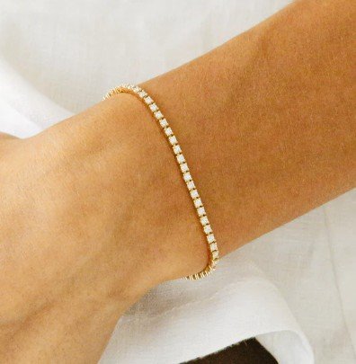 Diamond Tennis Bracelet detail view