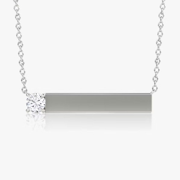 Solitaire Bar Necklace — VRAI